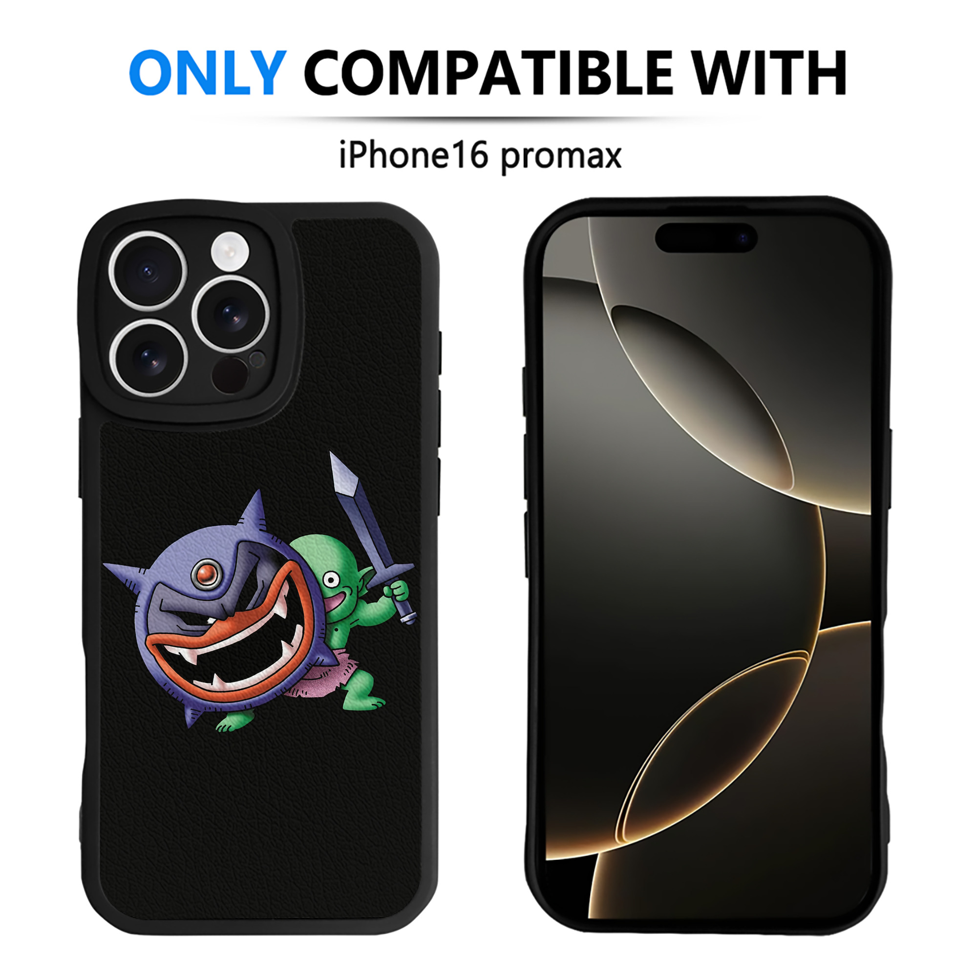 （画像用） ドラゴンクエスト Doragon Kuesuto Dragon Quest 【iPhone 16シリーズ対応】シリコンスマホケース（レザー調） 材質：シリコン